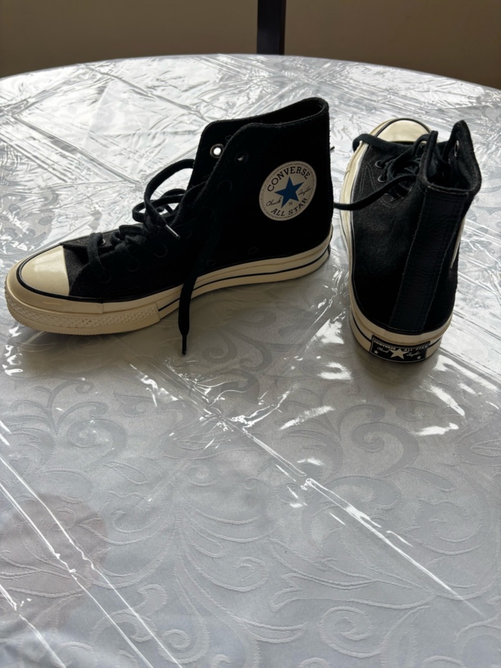 Converse High Top Sneakers - Black with Cream Accents